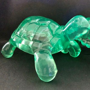 3&quot; Turtle Cast Clear Green