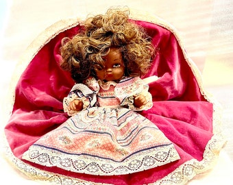 14" Doll Articulated Ceramic African American