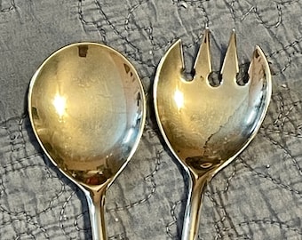 Spoon & Fork Long Handled Serving Set, 9"L