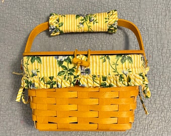 6.5" Basket Purse, Woven Wood  Lined From Longaberger in Ohio