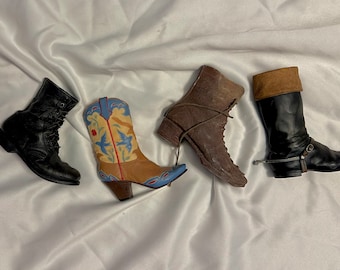 3"-4" Miniature Ceramic Boot Collectibles - Choice