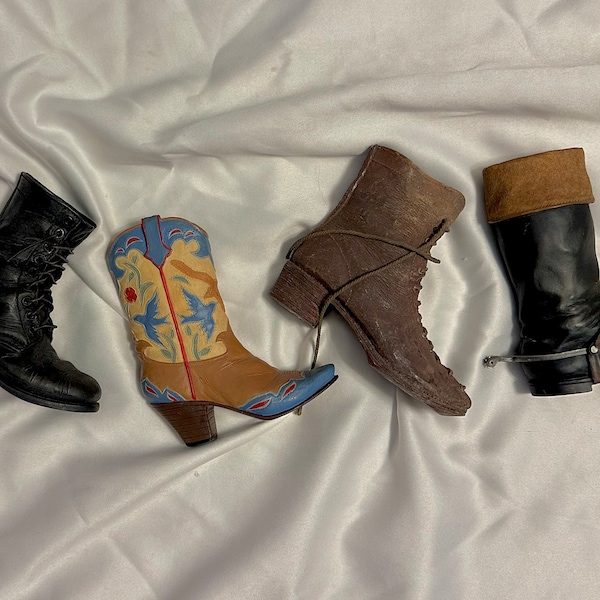 3"-4" Miniature Ceramic Boot Collectibles - Choice