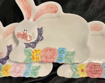 Easter Bunny Ceramic Plate
