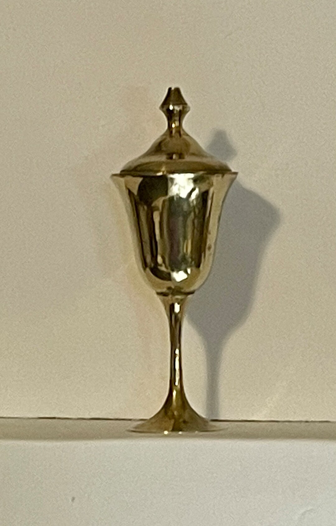7 Brass Wine Chalice With Lid Etsy