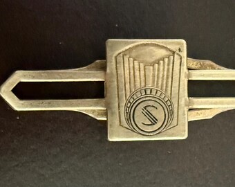 1920s Tie Clasp “S” Initial Vintage Dirigold