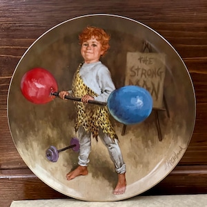 Plate, Johnny the Strongman, Plate III in the McClelland Children’s Circus Collection, A Limited Edition
