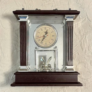 10” Clock Carriage Style From Wallace Silversmith, Quartz