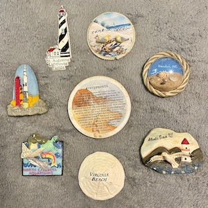 Coastal Refrigerator Vintage Souvenir Magnets