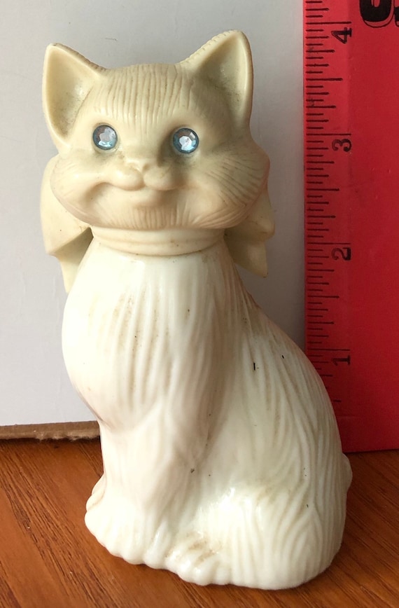 Vintage Avon Blue Eyed Cat With Topaz Cologne Bottle Etsy