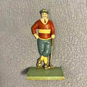 10" Golfer Door Stop Vintage