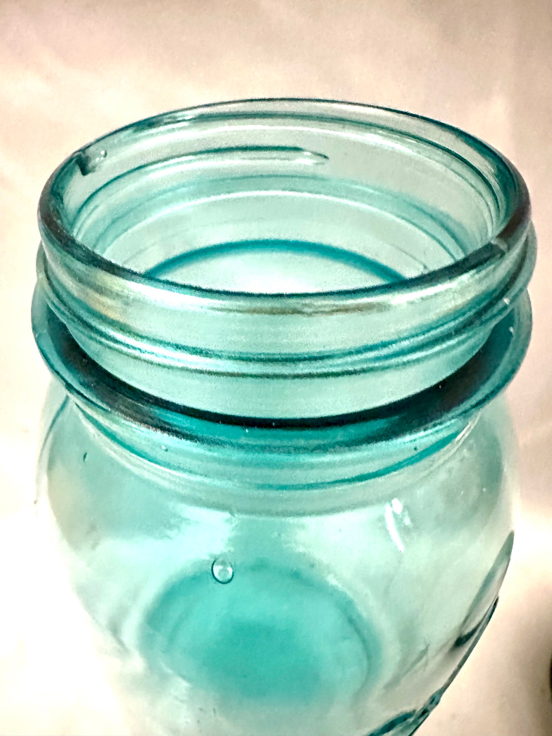 Ball #4 Rare Offset Labeling on Blue Mason Canning Jar Quart  display picture 3