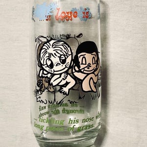 Cartoon “Love Is” Glass Tumbler, Kim Casali, 1975