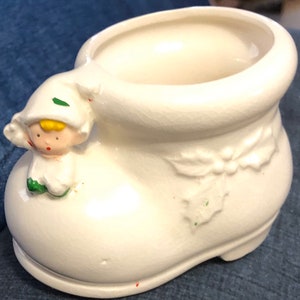 Porcelain baby shoe, vintage