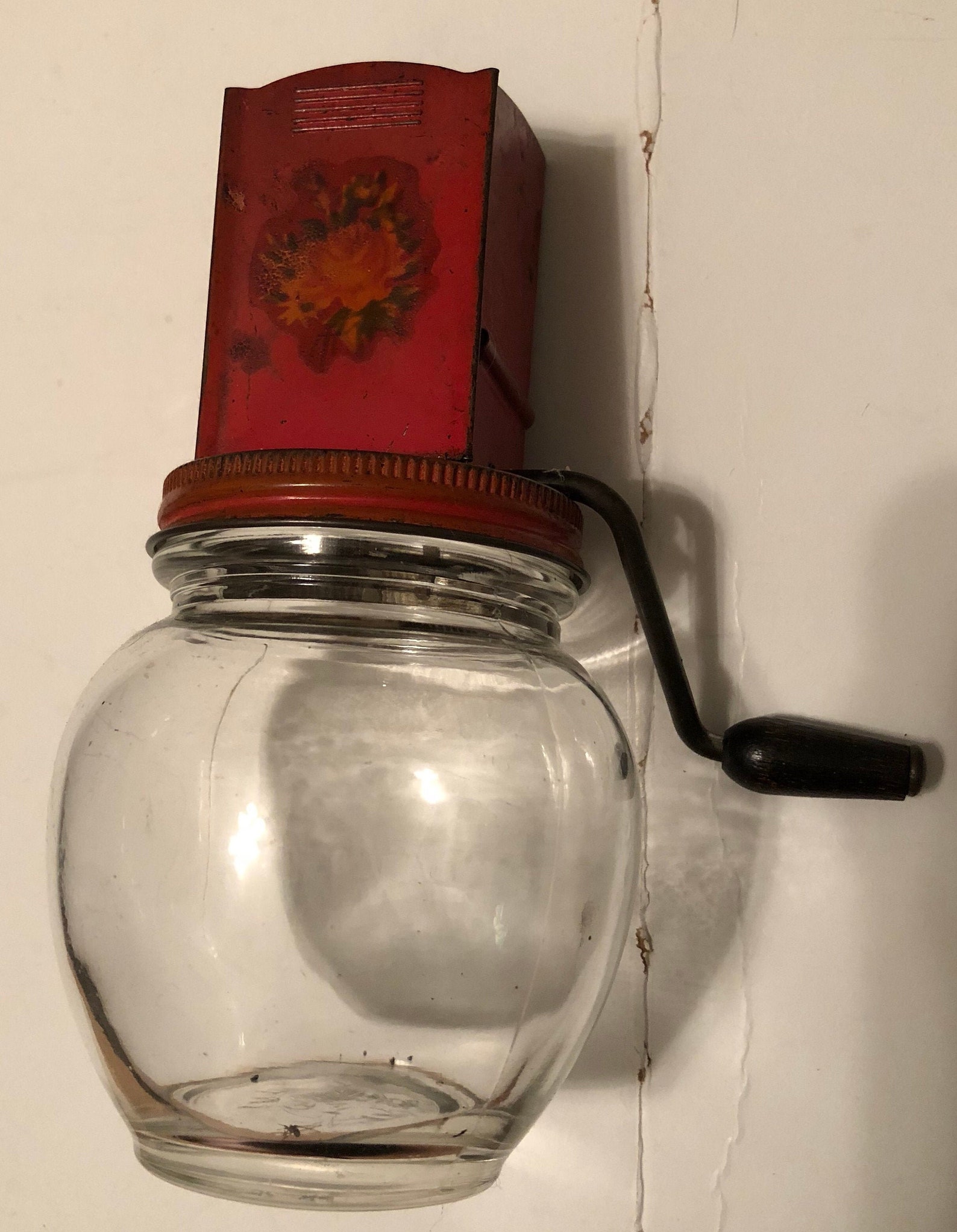 Vintage Nut/Herb Grinder with Hazel/Atlas glass jar Etsy