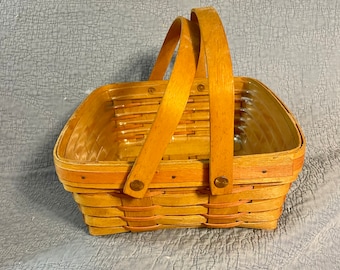 10" Sq Basket Vintage Made of Maple Wood in Ohio