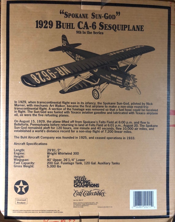 Wings of Texaco Die-cast 1929 Buhl CA-6  display picture 1