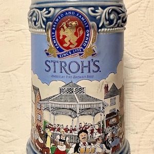 Stroh's Stein, "A Time for Friendship" City Scape, 7.5"H