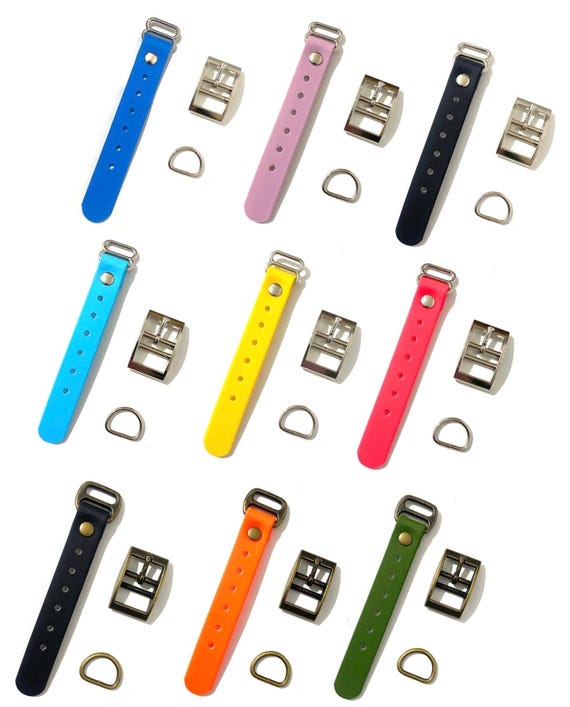 Biothane/waterproof webbing adapter 20mm for paracord collar & hardware