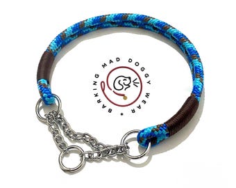Martingale half check rope dog collar (made to order) half check