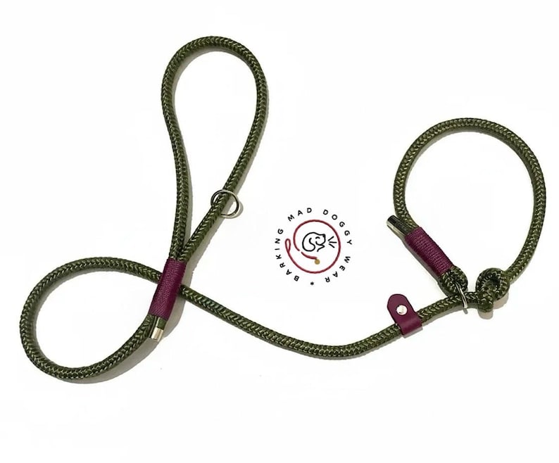 Knotted rope dog slip lead image 1
