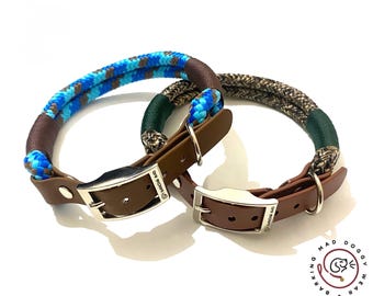 Adjustable Dog rope collar (made to order)