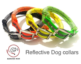 Reflective adjustable dog collar and clip/slip leads