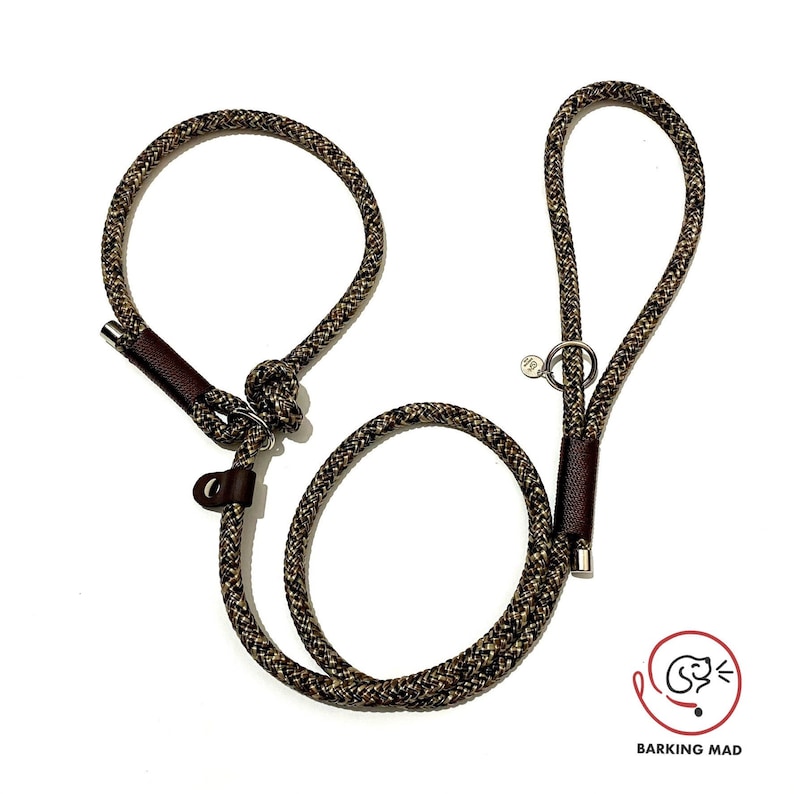 Knotted rope dog slip lead image 6