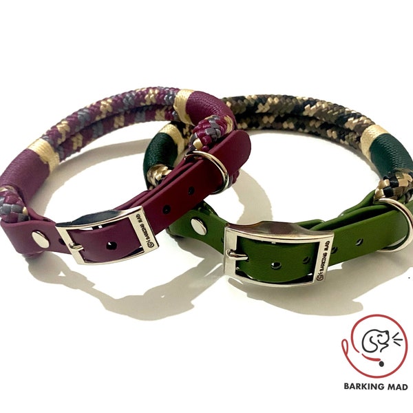 Adjustable Dog rope collar (made to order)