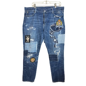 Ralph Lauren Jeans Patchwork - Etsy