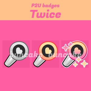 Insignias de suscripción de P2U / Lightstick de Twice / Insignias de suscripción de Twitch Discord Emotes Puntos de canal