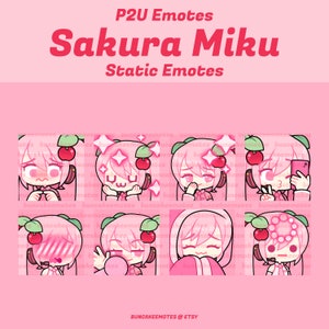 Sakura Miku Emotes | Vocaloid