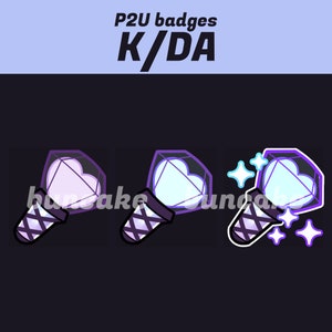 Insignias secundarias de K/DA / Lightstick K/DA / Insignias secundarias de Twitch Discord Emotes Puntos de canal