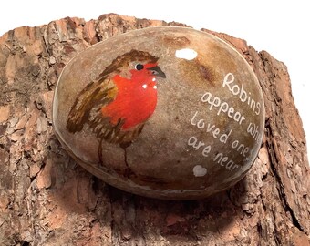 Robin Bird Memorial Graveside Plaque Ornamental Gift Engraved with a Special Sympathetic Verse A Personalised Remembrance Grave Decoration Stone//Sign for your Special Ones Dad