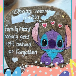 Lilo and Stitch handgemaltes Kieselstein Andenken