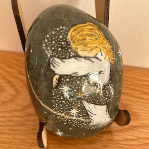 Angel watching over you keepsake memorial stone grave ornament memorial gift