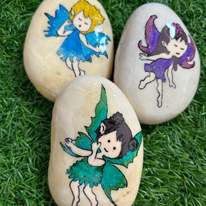 Guijarros para jugar en el jardín de hadas / Regalos para bolsas de fiesta / Recuerdos de búsqueda del tesoro, rellenos para bolsas de fiesta, tarjetas con nombres de lugares