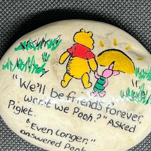 Regalo de piedra con citas de Winnie the Pooh, regalo para amigo, regalo de piedra conmemorativa, regalo para animar, abrazo de bolsillo, regalo de amistad, el mejor