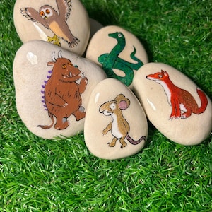 new term new year sensory activities. fairy tale resources The Gruffalo inspired story stones Montessori