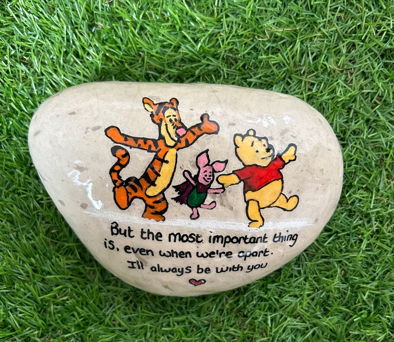 Winnie the Pooh Quotes Stone Pebble Gift Memorial Stone Ornament Etsy UK