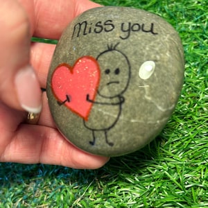 Vous me manquez, au-delà des kilomètres, cadeau souvenir, ami, restez fort, pense à vous, cadeau pour les moments difficiles, cadeau de départ Câlin de poche pour la Saint-Valentin