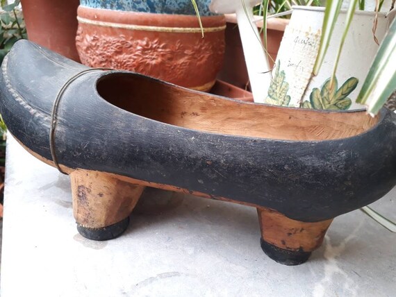 The Decor Old Wooden Shoe Old Madrena Wooden Clogs From The Etsy