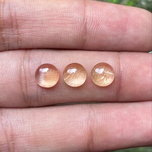 A+High Genuine Natural Citrine Gemstone, Pair Gemstone, Round Shape, Citrine Cabochon, Gift For Her, Jewelry Making Gemstone, 6x6mm, CT-3.65