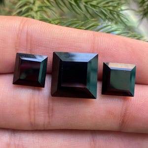 AAA+Natural Smoky Quartz Gemstone, Pair Gemstone, Square Shape, Gift For Her, Jewelry Making Gemstone, Big-14x14mm . Small-10x10mm, CT-18.85