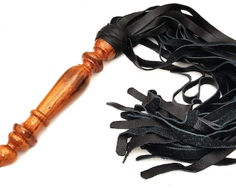 Wood Handle Flogger, Floggers and Whips, Floggers Leather, Gift for girlfriend boyfriend husband wife, Gifts for bachelor stag party