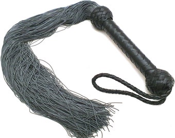 Flogger - Flog - Leather Flogger - Bdsm Flogger - Flogger Rubber - Flogger Leather - Fouet Cuir - Tawse - Rubber Whip - Rubber Tails Flogger