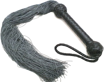Flogger - Flog - Leren Flogger - Bdsm-flogger - Floggerrubber - Floggerleer - Fouet Cuir - Tawse - Rubberen zweep - Rubberen staartflogger