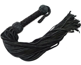70 Tails Suede Flogger, Handcrafted BDSM Whip, 28 Inches