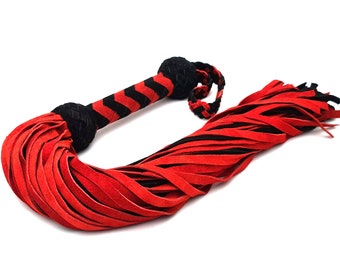 Látigo de gamuza de 70 colas, látigo de bondage pesado, 27,5 pulgadas