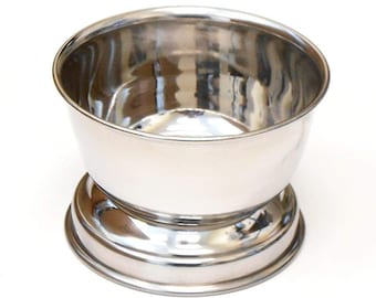 Quality Chrome Finish Shaving Bowl - Shaving Bowl for Soap - Shaving Bowl for Shaving Brush - Silver Shaving Bowl