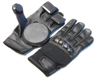 Quality Premium Leather Skateboard Gloves - Long board Slide Gloves - Free ride Gloves - Sports Gloves - Gloves.